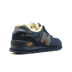 New Balance 574 Navy-Gold