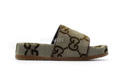 Gucci Slippers Platform Brown