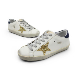 Golden Goose GGDB SSTAR White/Gold Sparkles
