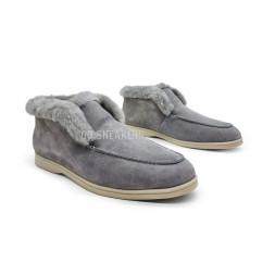 Loro Piana Open Walk Grey Suede