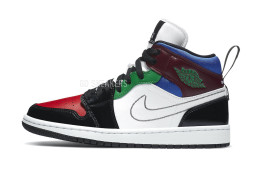 Nike Air Jordan 1 Mid SE Black White Multi-Color
