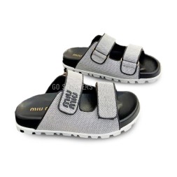 Miu Miu Flip-flops Textile Grey