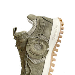 C'est Dior Suede Calfskin/Mesh Khaki